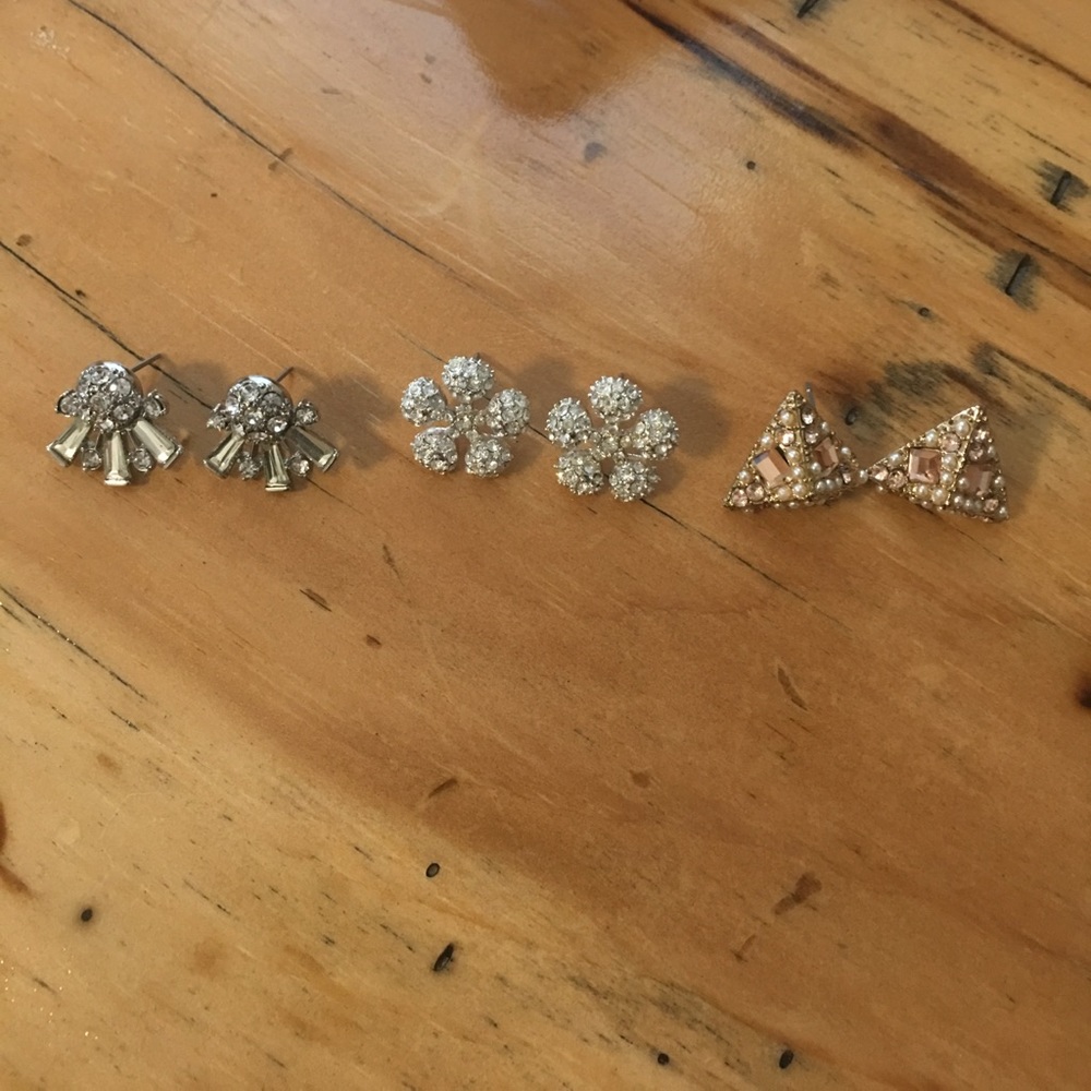 Lot of earrings J. Crew Banana Republic Ann Taylor