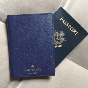 Navy Kate Spade Passport Holder - Brand New