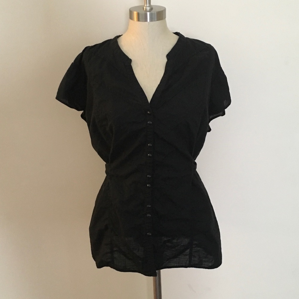 Size 24 cotton blouse with pintucks.