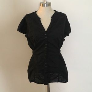 Size 24 cotton blouse with pintucks.