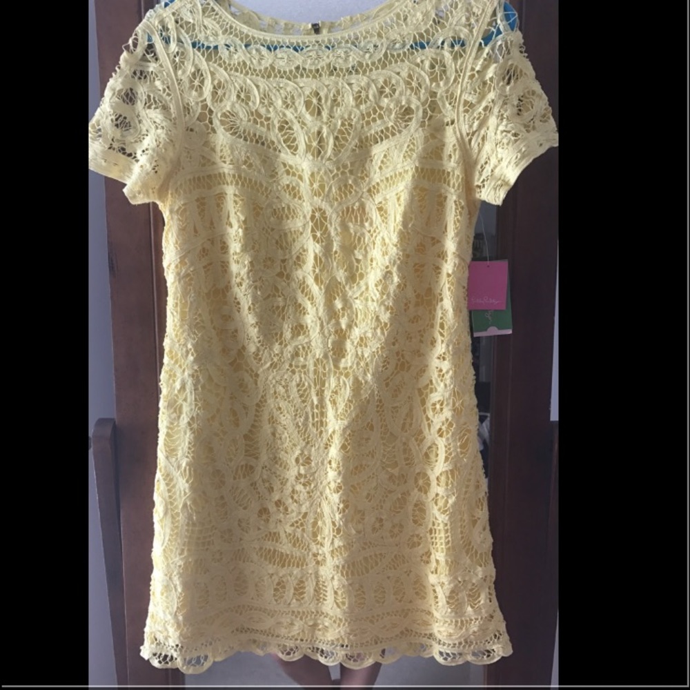 Lilly Pulitzer Yellow Lace dress. NWT
