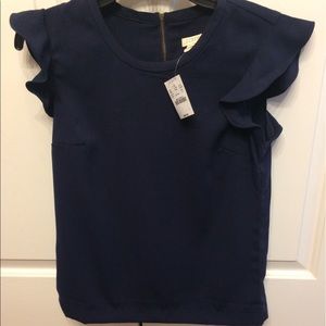 J. Crew NWT Blouse (navy)