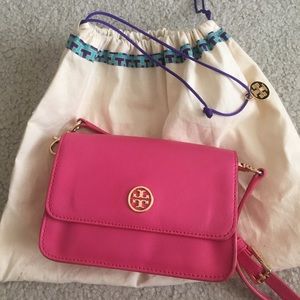 Tory Burch pink cross body bag!