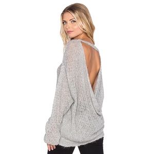 Free People open back draped sweater