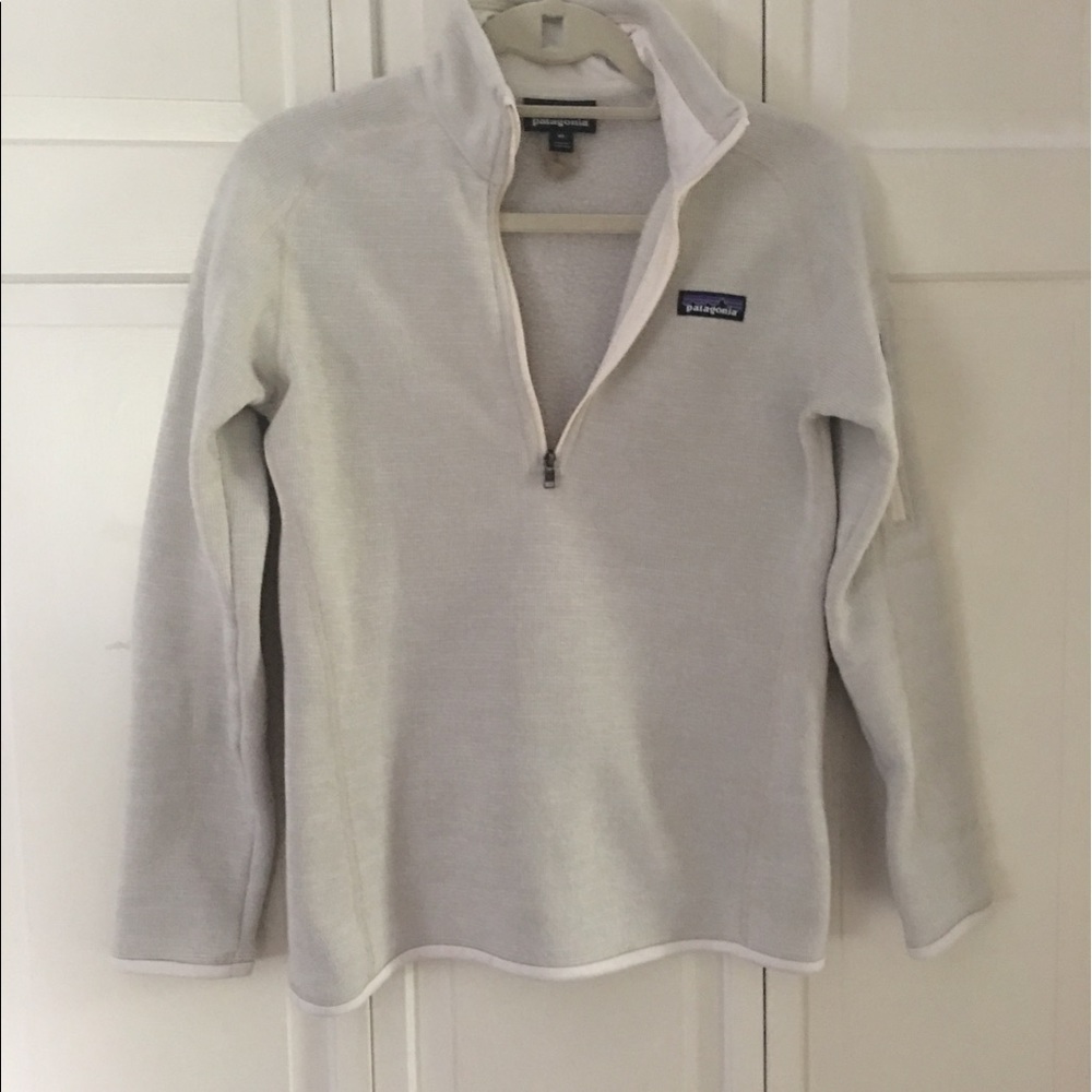 Women's Patagonia half zip jacket (beige), xs