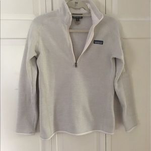 Women's Patagonia half zip jacket (beige), xs