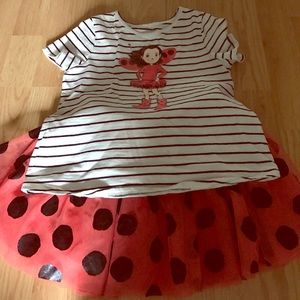 Tutu and matching shirt. Ladybug girl