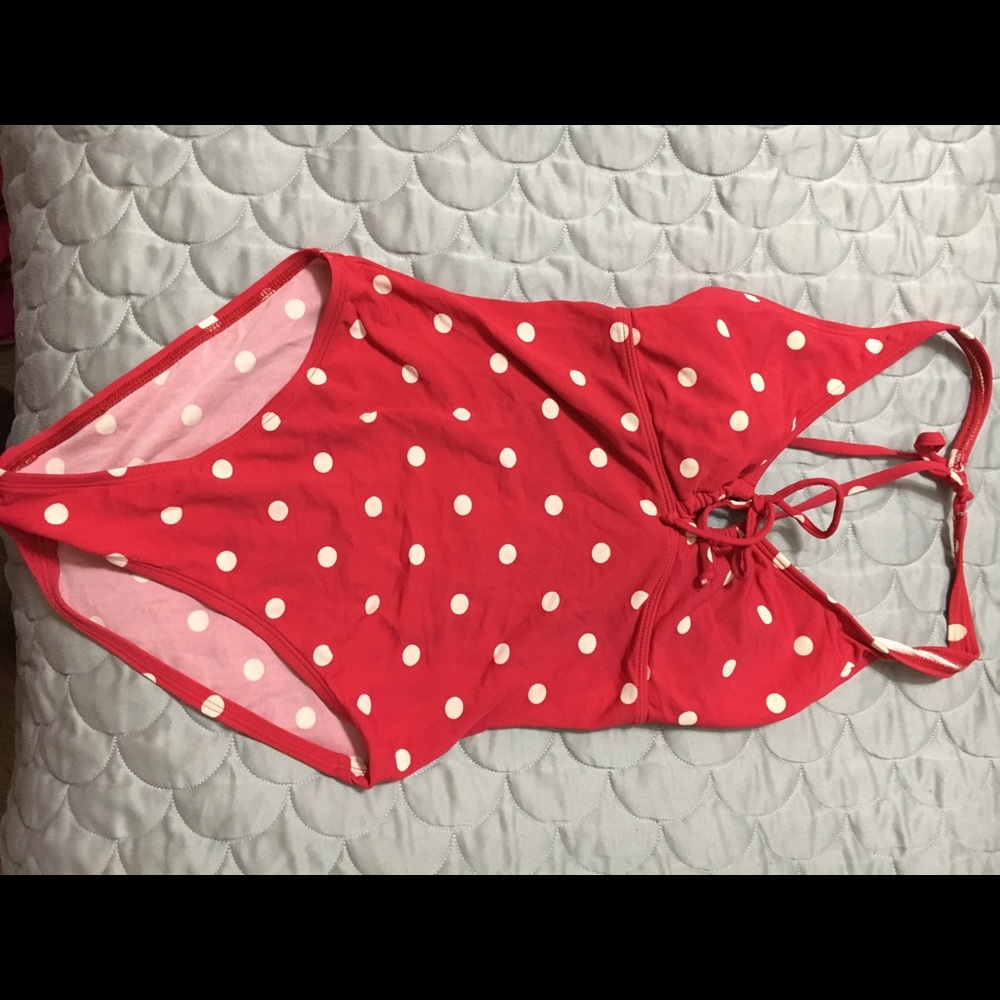 Red/White Polka Dot One-Piece