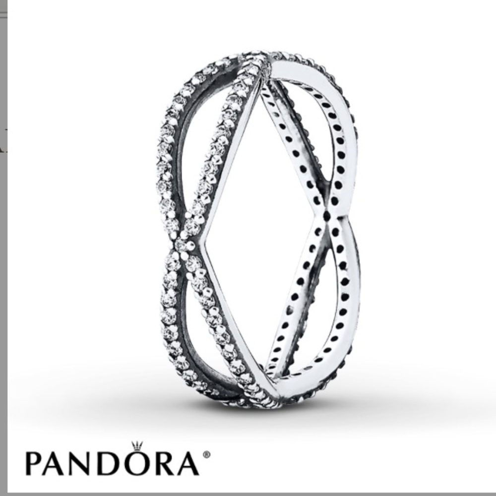 Authentic Pandora Ring-Crossing Paths sz 54, us 7