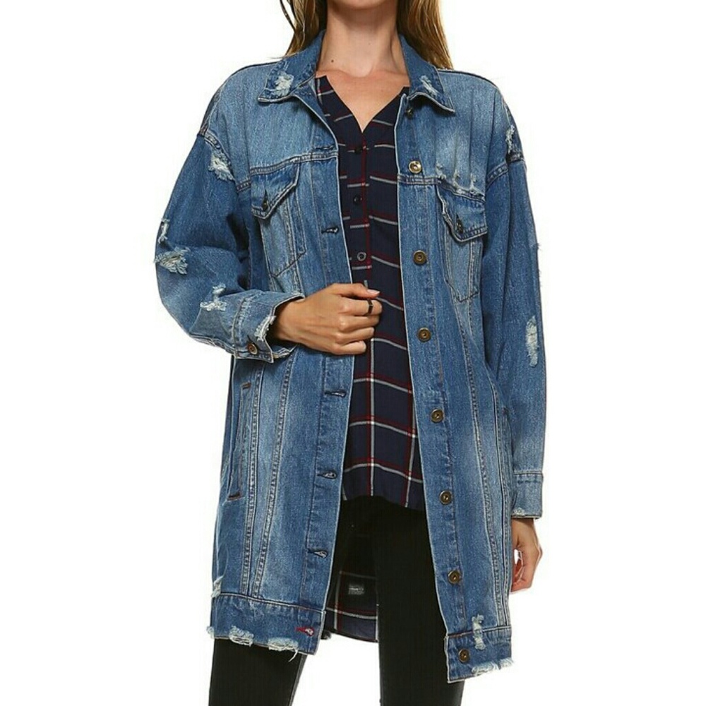🎉LAST ONE🎉 Long Oversized Denim Jacket