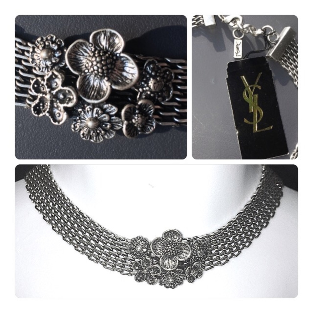 + SOLD + YSL YVES SAINT LAURENT Choker Necklace