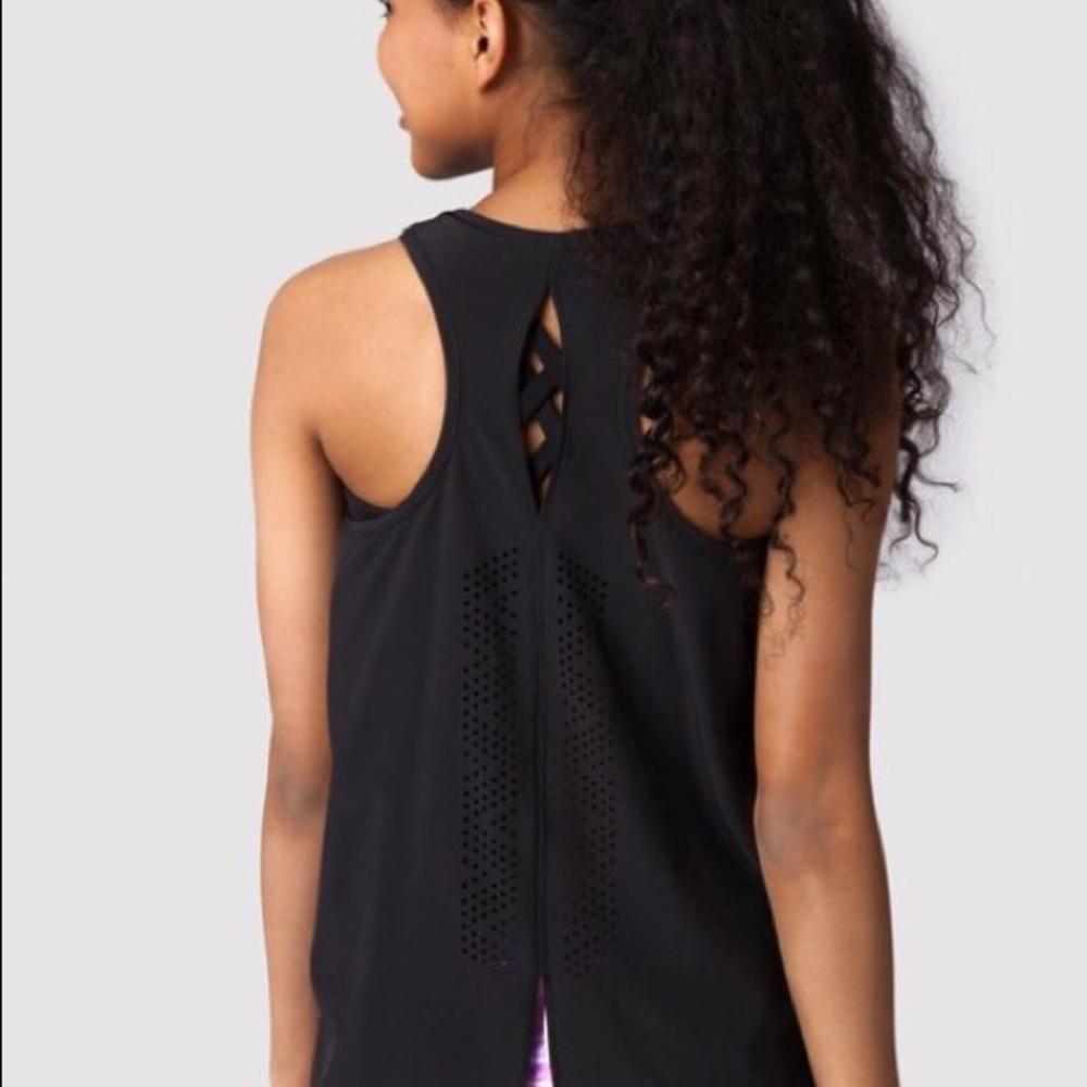 Ivivva Sun Sprinter Singlet Tank - Black - 10
