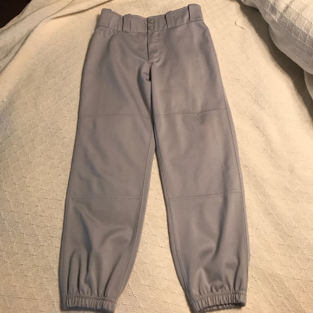 Boys Nike M (10-12) Grey Baseball Pants