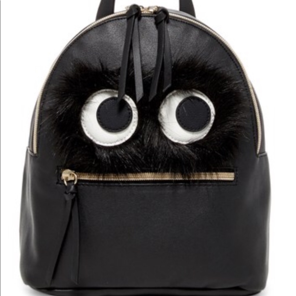 LAST ONE black Monster Creature Faux Fur Backpack