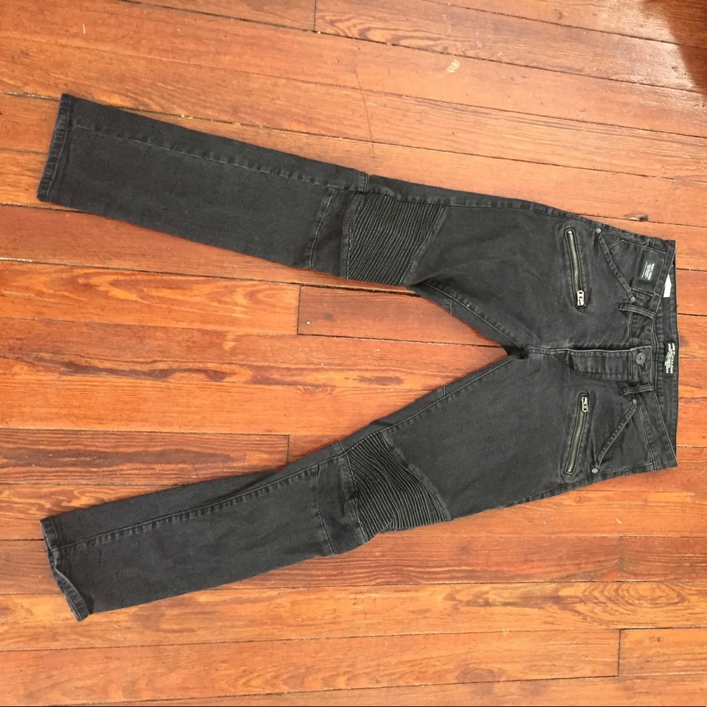 Jack and jones Moto denim black skinny jean