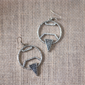 Silver Druzy Earrings