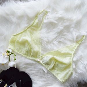 Anthropologie light green lace bralette