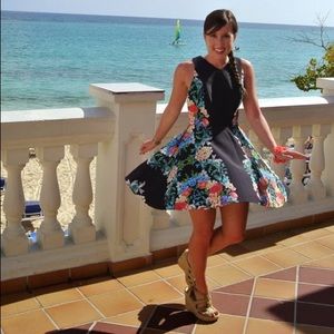 Island floral t back dress