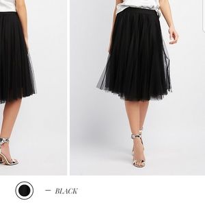 Charlotte Russe Tulle Full Midi Skirt