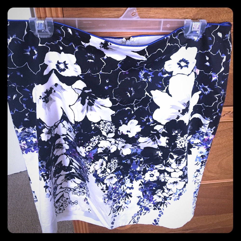 WHBM floral pencil skirt