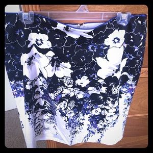 WHBM floral pencil skirt