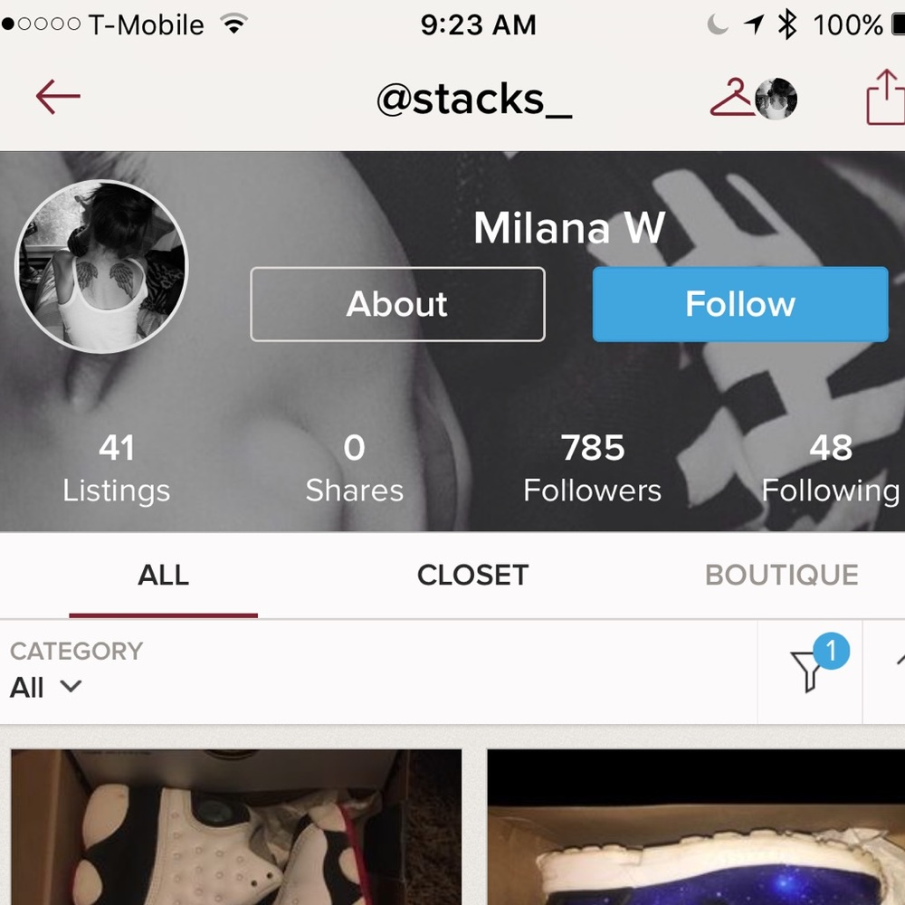 she's using my pictures to sales purses