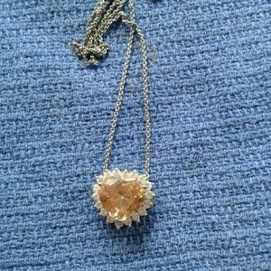 Vintage Yellow Stone Necklace