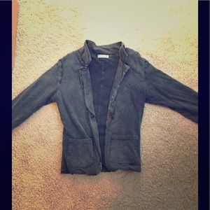 Charcoal Grey Quarter-Sleeve Cardigan