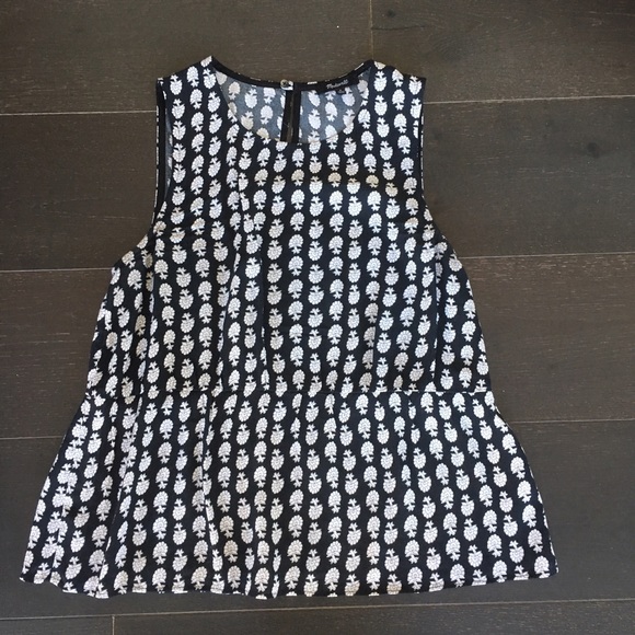 Madewell Ruffle Tank Top In Bloomstamp - Picture 3 of 4