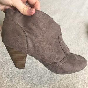 Charlotte Russe Taupe Booties