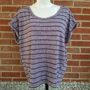 Purple Striped Old Navy Comfy Tee Medium