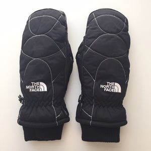North Face HyVent black mittens
