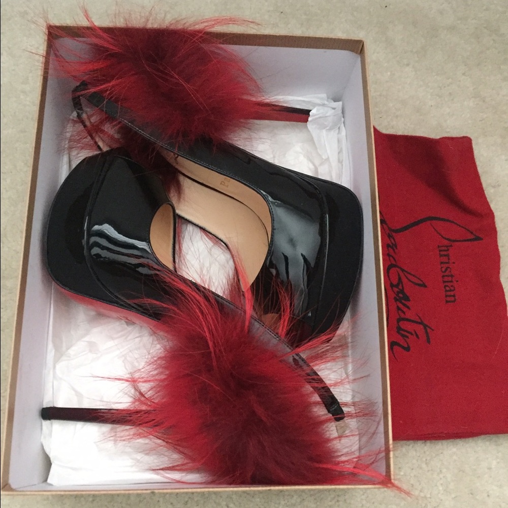 Christian Louboutin Fur Slingbacks size 38