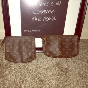 2 authentic Louis Vuitton makeup bags