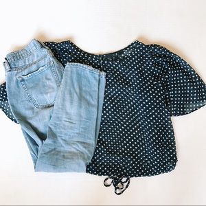 Forever 21 Polka Dot Sheer Shirt