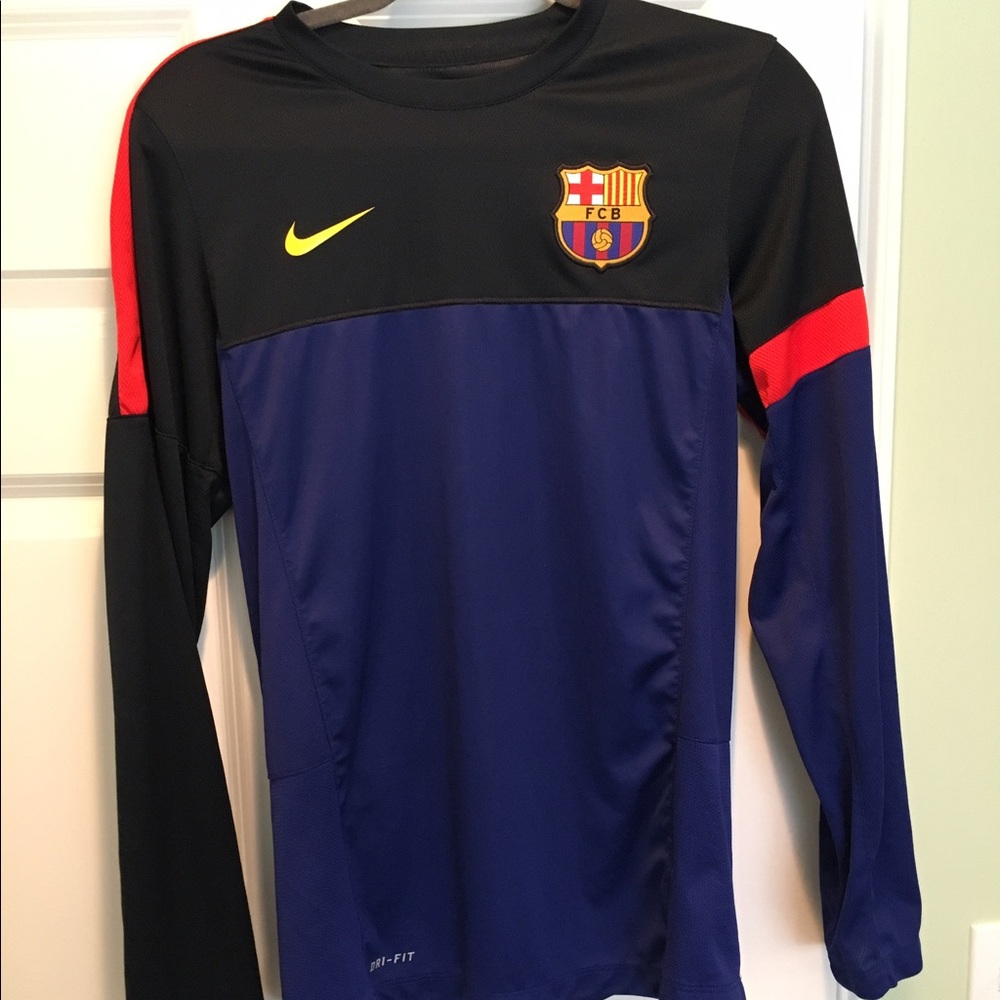 Nike Long Sleeve Dri-Fit FC Barcelona Tee