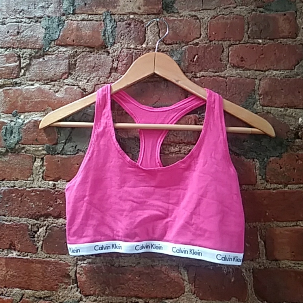 Hot pink Calvin Klein sports bra L