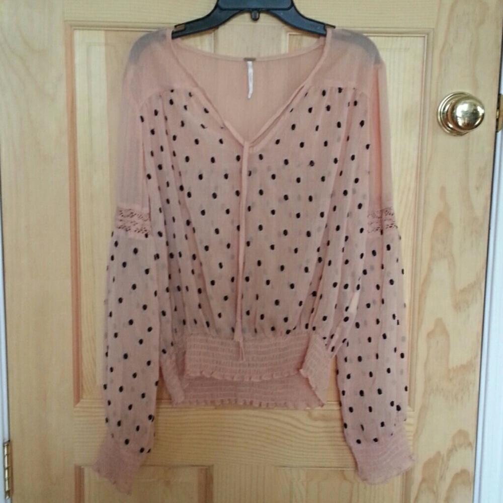 Light pink sheer blouse