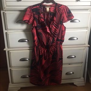 black and red dress medium knee length