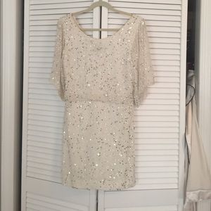 White sequin dress
