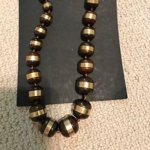 Banana Republic brown and gold necklace