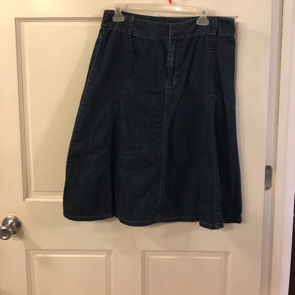 Medium Length Jean Skirt