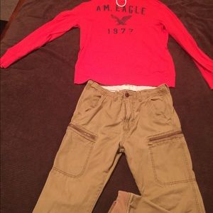 Young Mans Hollister jogger &Am. Eagle Hoodie
