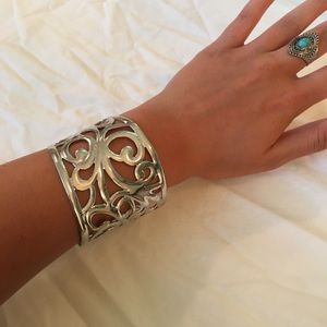Boho Silver Cuff Bracelet