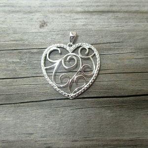 Sterling silver heart pendant/necklace
