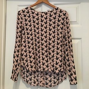 Bird print blouse
