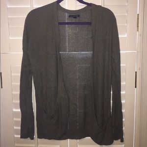 Grey American Eagle Slouchy Cardigan