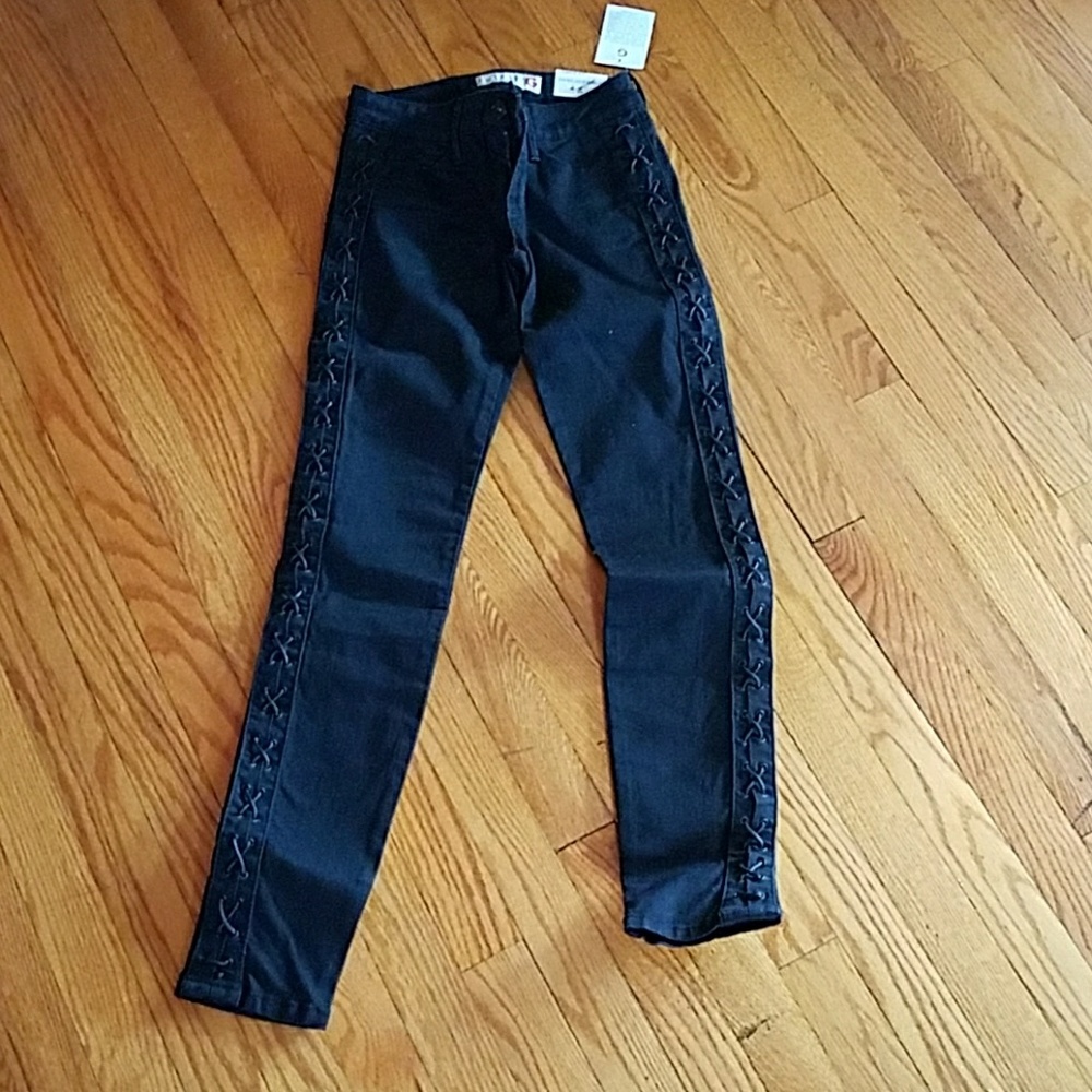 G by guess cyan lace up skinny jeans