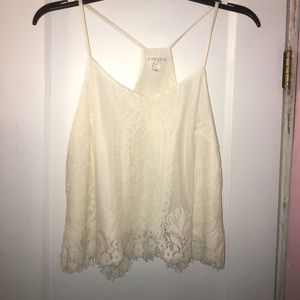 Cream lace racer back tank