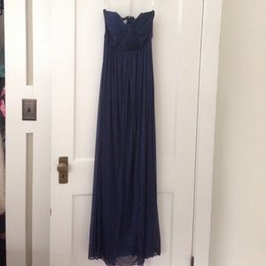 Davids Bridal versa dress in marine